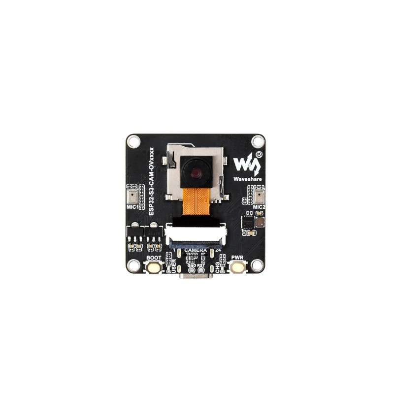 ESP32-S3 AIoT Camera Dev.Board, Audio, External Display, Image Capture & Recognition, AI Speech (WS-33699) OV5640