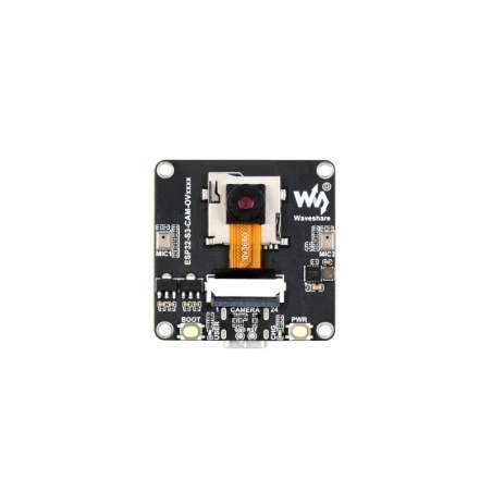 ESP32-S3 AIoT Camera Dev.Board, Audio, External Display, Image Capture & Recognition, AI Speech (WS-33700) OV3660