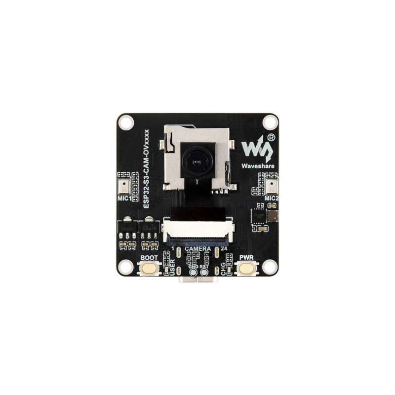 ESP32-S3 AIoT Camera Dev.Board, Audio, External Display, Image Capture & Recognition, AI Speech (WS-33702) GC2145