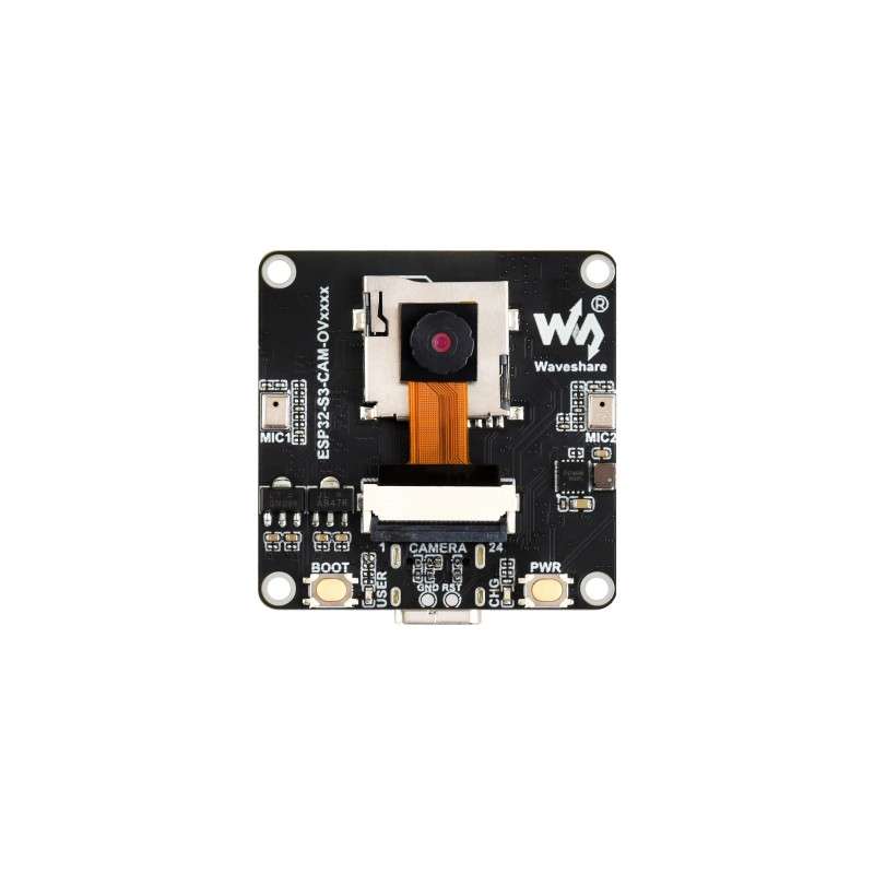 ESP32-S3 AIoT Camera Dev.Board, Audio, External Display, Image Capture & Recognition, AI Speech (WS-33701) GC0308 ESP32-S3 AIoT Camera Dev.Board, Audio, External Display, Image Capture & Recognition, AI Speech (WS-33701) GC0308