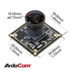 Arducam Fisheye Low Light USB Camera 2MP 1080P IMX291 Wide Angle Mini H.264 UVC Video Microphone  (B0261)