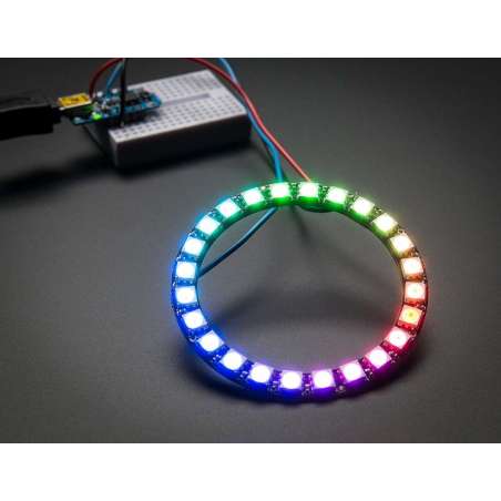 NeoPixel Ring - 24 x WS2812 5050 RGB LED with Integrated Drivers (Adafruit 1586)