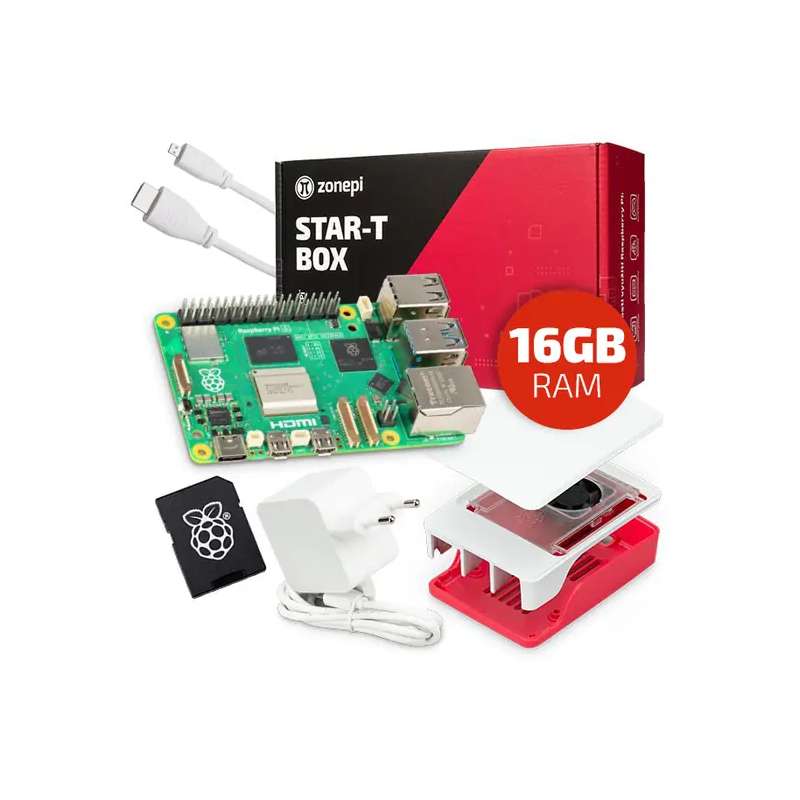 Oficiálna sada s Raspberry Pi 5 (16GB RAM) + puzdro + 128GB microSD + príslušenstvo