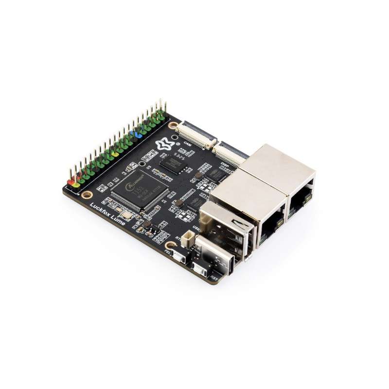 Luckfox Lume High-Performance Linux Dev.Board, Allwinner T153 Industrial Processor, 128MB DDR3 256MB Flash (WS-34119) PoE