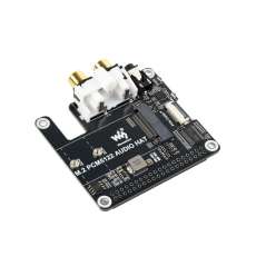 PCIe To M.2 HAT With I2S Audio Extension For Raspberry Pi,  NVMe, 3.5mm Headphone Jack And RCA Connector, Driver-free (WS-34170)