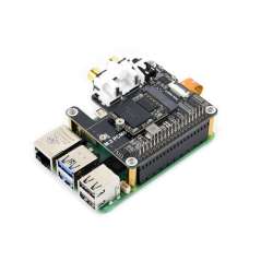PCIe To M.2 HAT With I2S Audio Extension For Raspberry Pi,  NVMe, 3.5mm Headphone Jack And RCA Connector, Driver-free (WS-34170)