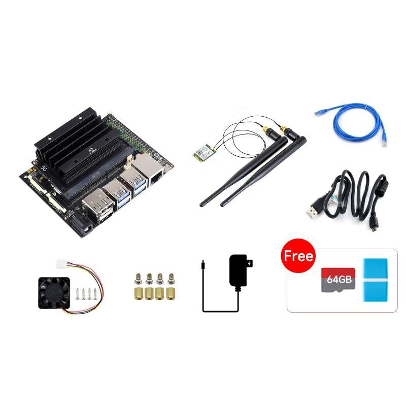 Jetson Nano Development / Expansion Kit, Alternative Solution Of B01 Kit, Optional Jetson Nano Core Module (WS-21813)
