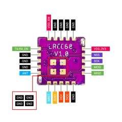 LRCC68 Long-Range LoRa Wireless Transceiver Module, Ultra-Low Power, IoT/Industrial (CIL13368L)
