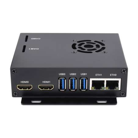 Dual Gigabit Ethernet Mini-Computer Based on Raspberry Pi Compute Module 4 (NOT Included) Case, Cooling Fan (WS-20225)