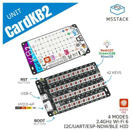 CardKB2 Keyboard Unit  ESP32-C61  (M5-U215)