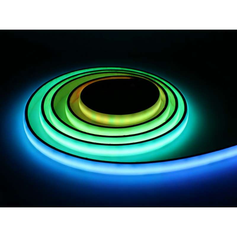 RGBWC Colorful COB LED Strip, WS2812B Control Chips, IP65 Protection, Programmable LED Strip, 5m LED Strip (WS-34157)