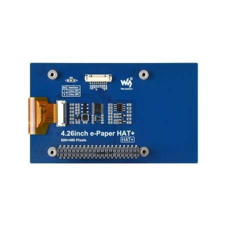 4.26inch E-Paper Display (G), 800×480 Red/Yellow/Black/White, SPI , Raspberry Pi 40PIN GPIO Header (WS-34061)