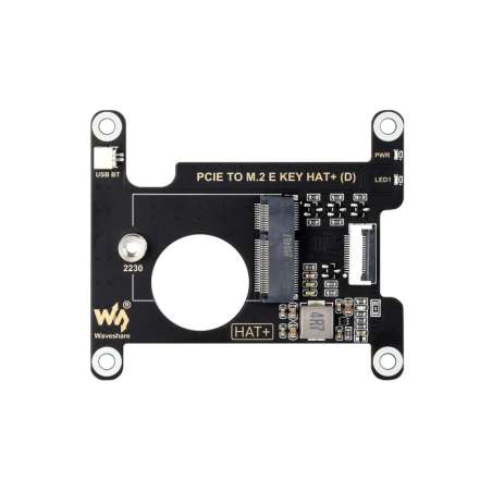 PCIe To M.2 E KEY HAT (D) For Raspberry Pi 5, for Various NGFF (M.2 E KEY) Wireless NIC, USB/BT Connection (WS-33828)