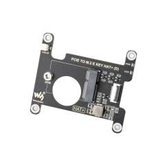 PCIe To M.2 E KEY HAT (D) For Raspberry Pi 5, for Various NGFF (M.2 E KEY) Wireless NIC, USB/BT Connection (WS-33828)