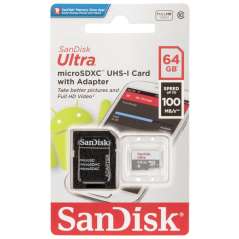 SDSQUNR-064G-GN3MA SanDisk ULTRA Micro SDXC 64GB 100MB/s Class 10 UHS-I + Adaptér