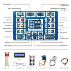 26-in-1 Learning Kit for Arduino UNO R4 with 26 lessons, Support WiFi and BLE (ER-SEA00904D)