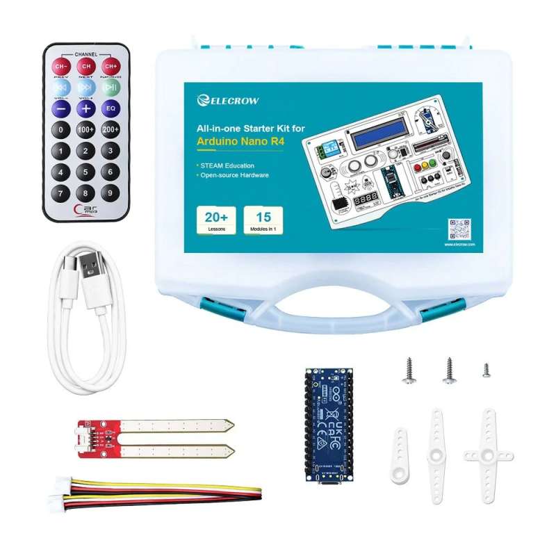 All-in-one Starter Kit for Arduino NANO R4 with 20 lessons and 16 modules (ER-SEA01004D)