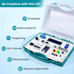 All-in-one Starter Kit for Arduino NANO R4 with 20 lessons and 16 modules (ER-SEA01004D)