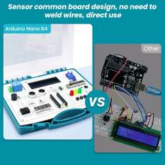 All-in-one Starter Kit for Arduino NANO R4 with 20 lessons and 16 modules (ER-SEA01004D)