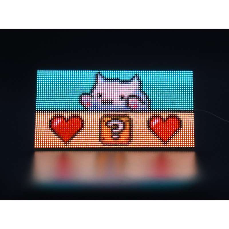 RGB Full-color LED Matrix Panel, 4mm Pitch, 80×40 Pixels, Adjustable Brightness (WS-34431)