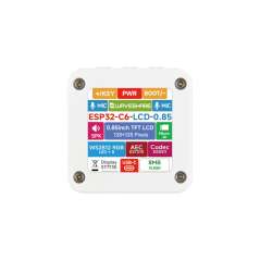 ESP32-C6 0.85inch LCD Display Development Board, RISC-V, 128×128,AI Speech, Online LLM, Microphones, Wi-Fi6/BT (WS-33966)