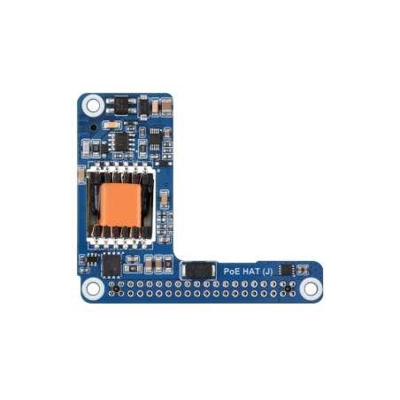 PoE / PoE+ HAT (J) For Raspberry Pi 5 / CM 5, 5V / 5A Output, Performance, Isolated Switched-mode Power Supply (WS-34611)