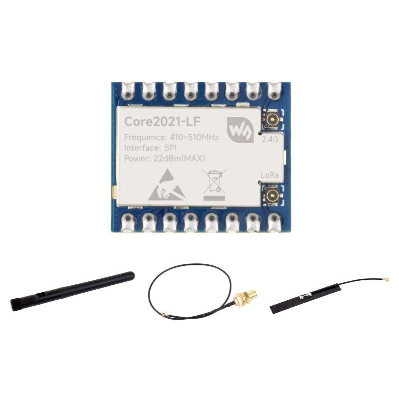 Core2021 LF Dual-Band LoRa Module, LR2021 Transceiver, 2.4GHz And 1.5~2.5GHz Frequency Bands, LoRaWAN (WS-34548) Core2021 LF Dual-Band LoRa Module, LR2021 Transceiver, 2.4GHz And 1.5~2.5GHz Frequency Bands, LoRaWAN (WS-34548)