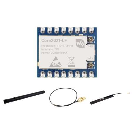 Core2021 LF Dual-Band LoRa Module, LR2021 Transceiver, 2.4GHz And 1.5~2.5GHz Frequency Bands, LoRaWAN (WS-34548)