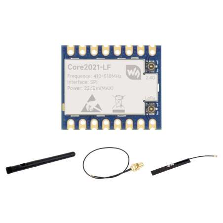 Core2021 LF Dual-Band LoRa Module, LR2021 Transceiver, 2.4GHz And 1.5~2.5GHz Frequency Bands, LoRaWAN (WS-34547)