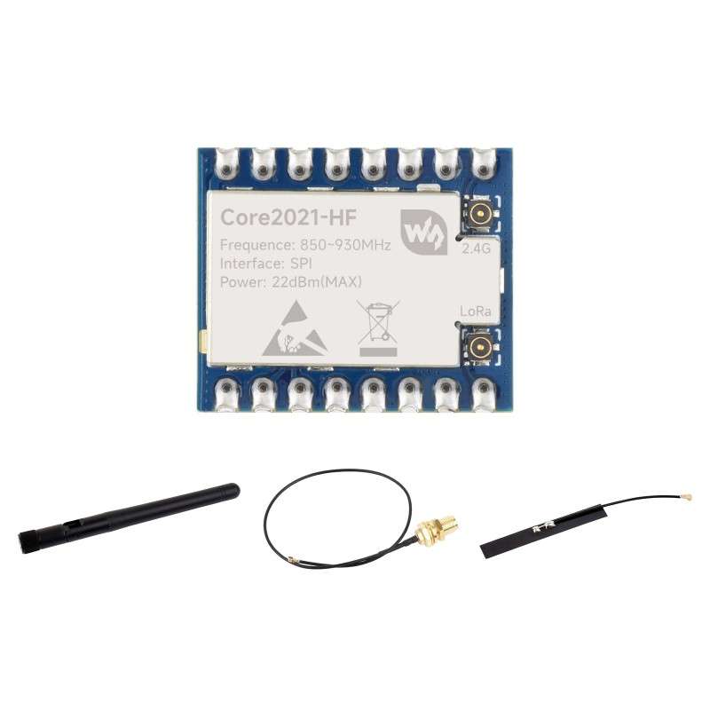 Core2021 HF Dual-Band LoRa Module, LR2021 Transceiver, 2.4GHz And 1.5~2.5GHz Frequency Bands, LoRaWAN (WS-34523) Core2021 HF Dual-Band LoRa Module, LR2021 Transceiver, 2.4GHz And 1.5~2.5GHz Frequency Bands, LoRaWAN (WS-34523)