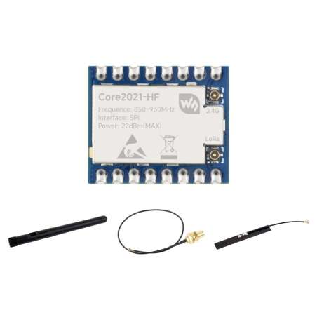 Core2021 HF Dual-Band LoRa Module, LR2021 Transceiver, 2.4GHz And 1.5~2.5GHz Frequency Bands, LoRaWAN (WS-34523)