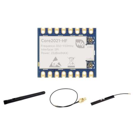 Core2021 HF Dual-Band LoRa Module, LR2021 Transceiver, 2.4GHz And 1.5~2.5GHz Frequency Bands, LoRaWAN (WS-34522)