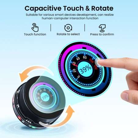 CrowPanel 1.46inch-HMI ESP32 Rotary Display 360x360 IPS Round Touch Knob Screen (ER-DHR55146D)