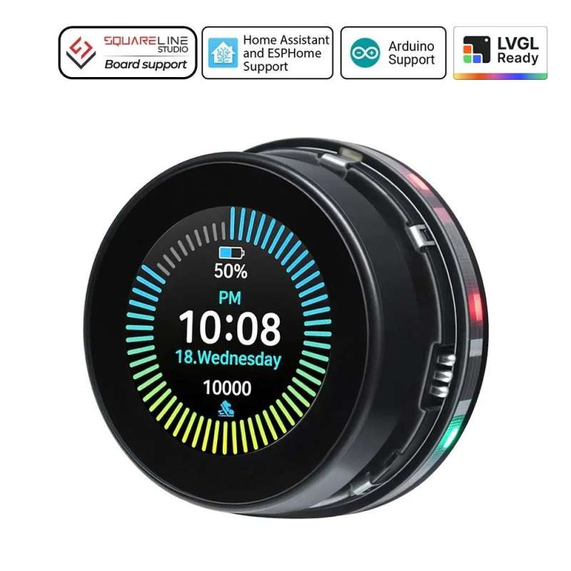 CrowPanel 1.46inch-HMI ESP32 Rotary Display 360x360 IPS Round Touch Knob Screen (ER-DHR55146D)