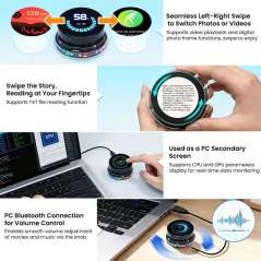 CrowPanel 1.46inch-HMI ESP32 Rotary Display 360x360 IPS Round Touch Knob Screen (ER-DHR55146D)