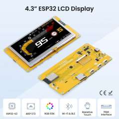 4.3inch ESP32-S3 Touch Display , 480x272 | Resisitive Touch, With WiFi and BLE (ER-DLE05943B)