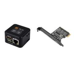Luckfox PicoKVM Lightweight IP KVM Remote Management ,1920×1080@60fps HDMI Video Input And HID Output (WS-33910) eMMC 8GB