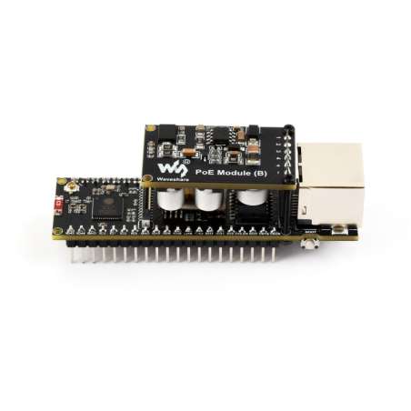 ESP32-S3 ETH Dev.Board, 10/100Mbps RJ45 Ethernet, WiFi/BT, 240MHz Dual Core, ESP32 Ethernet (WS-34884) + PoE module