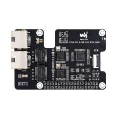 PCIe TO 2-CH 2.5G ETH Adapter For Raspberry Pi 5, Pi OS/Ubuntu/OpenWrt, Equipped With Dual RTL8125 (WS-34932)