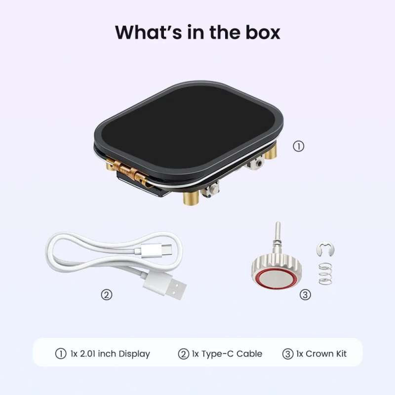 CrowPanel 2.01inch-HMI ESP32 Watch Display 240x296 IPS Touch Screen Microphone Voice Control (ER-DHB56201D)