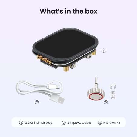CrowPanel 2.01inch-HMI ESP32 Watch Display 240x296 IPS Touch Screen Microphone Voice Control (ER-DHB56201D)