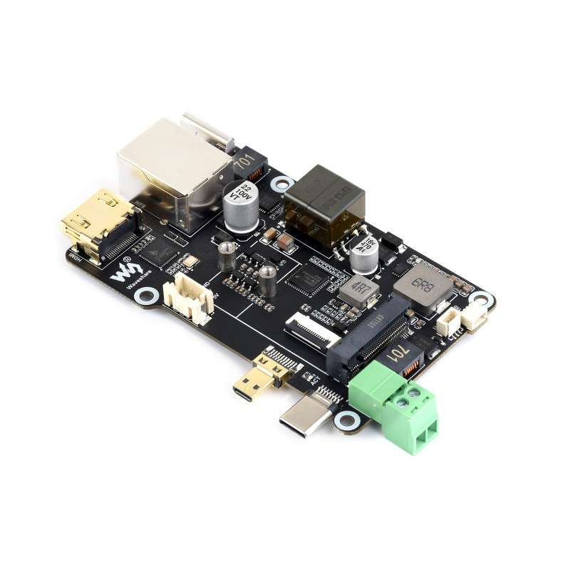 PCIe To M.2 Multifunctional Adapter, 4K Output, Original RTL8125 2.5GbE Ethernet Raspberry Pi OS, Networking  PoE (WS-35254)