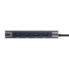 USB-C 11-in-1 Hub, RJ45 100Mbps Ethernet, 4K High Definition HDMI, SD/TF, 100W PD Input, Aluminum  Case, Plug&Play (WS-35204)