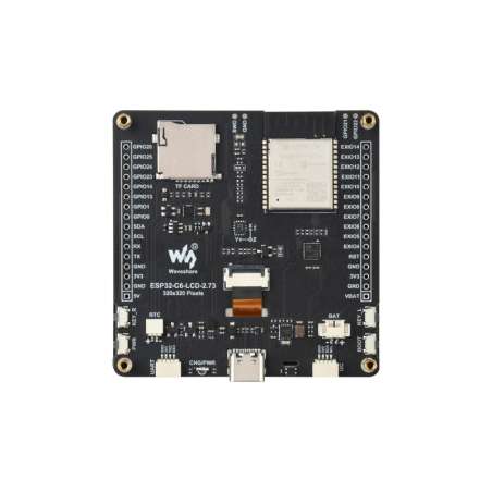 ESP32-C6 2.73inch LCD Display Dev. Board, 320×320 262K Color, Wi-Fi6/BT5, Zigbee/Thread Wireless (WS-35302)