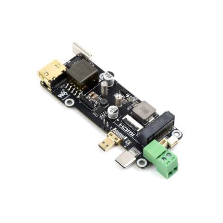 PCIe To M.2 Multifunctional Adapter (E) For Raspberry Pi 5, 4K Output, PoE PCIe To M.2 Interface NVMe SSD (WS-35344)