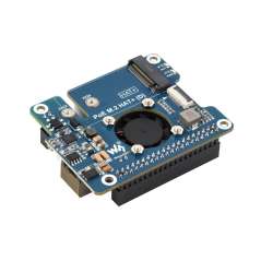 PCIe To M.2 Adapter With PoE  Raspberry Pi 5, NVMe M.2 Solid State Drive, High-speed  PoE HAT (WS-35421)