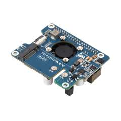 PCIe To M.2 Adapter With PoE  Raspberry Pi 5, NVMe M.2 Solid State Drive, High-speed  PoE HAT (WS-35421)