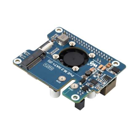 PCIe To M.2 Adapter With PoE  Raspberry Pi 5, NVMe M.2 Solid State Drive, High-speed  PoE HAT (WS-35421)