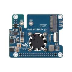 PCIe To M.2 Adapter With PoE  Raspberry Pi 5, NVMe M.2 Solid State Drive, High-speed  PoE HAT (WS-35421)