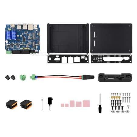 Industrial Computer For Raspberry Pi Compute Module 5 (NOT included), 1000M Ethernet RJ45,RS485,4/5G (WS-35746) A